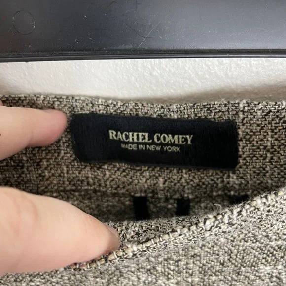 Rachel Comey Westside Pleated Linen Cuff Pants Size 2 Tweed Pockets Side Zip - Picture 6 of 11